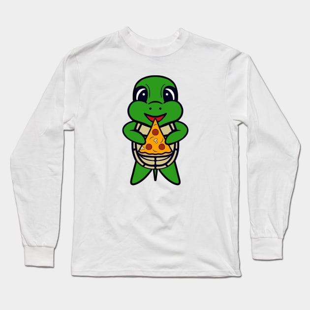 TURTLE Pizza Lover Long Sleeve T-Shirt by SartorisArt1